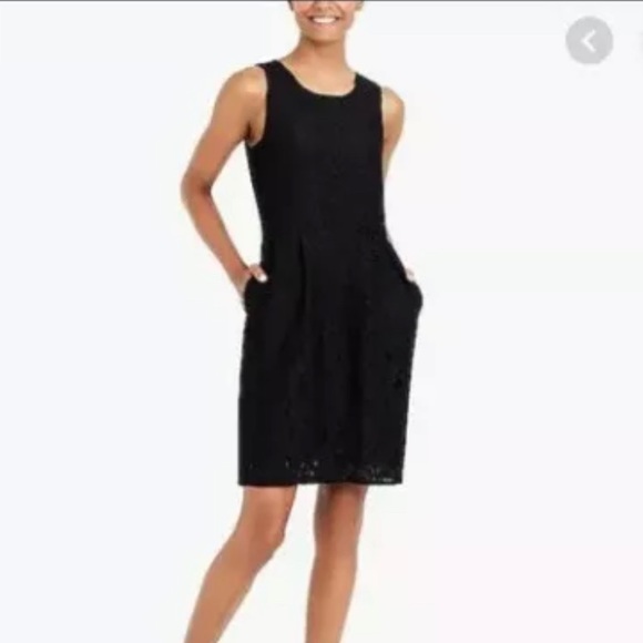 J Crew black lace sleeveless sheath dress 0 - NWT - Picture 2 of 8